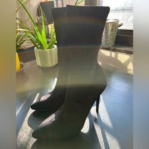 Black Stretch High Heel boots